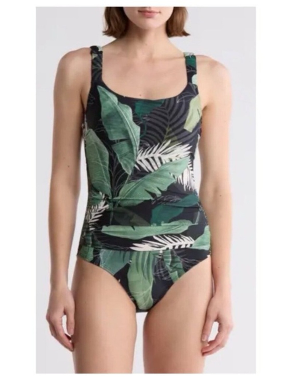 Jantzen Tropical One-Piece Swimsuit - Tummy Control
